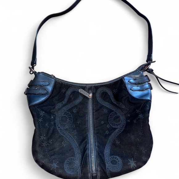 Killstar Handbags - Killstar Black and Blue Serpent Shoulder Bag